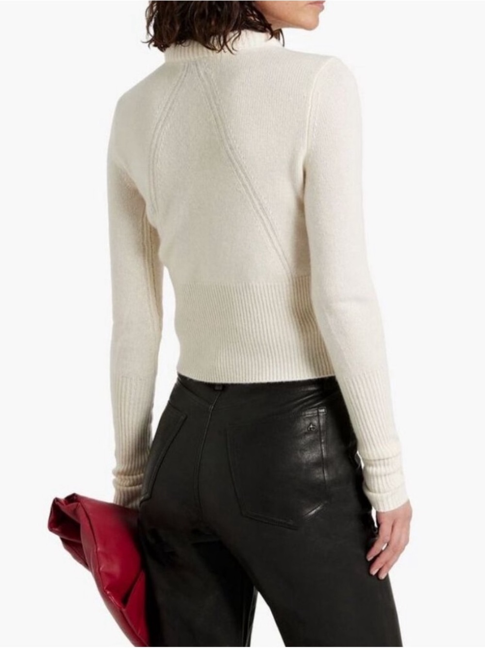 Rag & Bone Pierce Slim Ivory Cashmere Sweater Size S - Picture 8 of 8